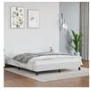 Image de Cadre de lit sans matelas blanc 140x190 cm similicuir