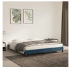 Image de Cadre de lit sans matelas bleu foncé 160x200 cm velours