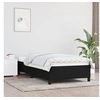 Image de Cadre de lit sans matelas noir 100x200 cm tissu