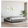 Image de Cadre de lit sans matelas gris foncé 180x200 cm tissu