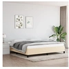 Image de Bedframe zonder matras stof cràmekleurig 200x200 cm347095