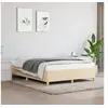 Image de Cadre de lit sans matelas crème 140x190 cm tissu