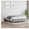 Image de Cadre de lit sans matelas gris clair 140x200 cm tissu