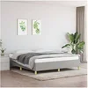 Image de Cadre de lit sans matelas gris clair 180x200 cm tissu