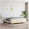 Image de Bedframe zonder matras stof cràmekleurig 180x200 cm347186