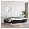 Image de Cadre de lit sans matelas noir 200x200 cm tissu