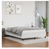 Image de Cadre de lit sans matelas blanc 140x190 cm similicuir