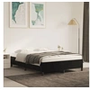 Image de Cadre de lit sans matelas noir 140x190 cm velours