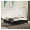 Image de Cadre de lit sans matelas noir 140x200 cm velours