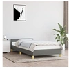 Image de Cadre de lit sans matelas gris foncé 80x200 cm tissu
