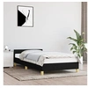Image de Cadre de lit avec tête de lit sans matelas noir 80x200 cm tissu