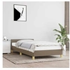 Image de Cadre de lit avec tête de lit sans matelas taupe 80x200cm tissu