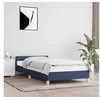 Image de Cadre de lit avec tête de lit sans matelas bleu 80x200 cm tissu