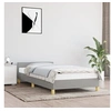 Image de Cadre de lit sans matelas gris clair 90x190 cm tissu