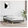 Image de Cadre de lit sans matelas gris foncé 90x190 cm tissu