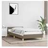 Image de Cadre de lit avec tête de lit sans matelas taupe 90x190cm tissu