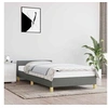 Image de Cadre de lit sans matelas gris foncé 100x200 cm tissu