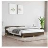 Image de Lit 203 x 143 x 50 cm en tissu sans sommier pour 2 personnes de couleur