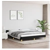 Image de Cadre de lit sans matelas noir 160x200 cm tissu