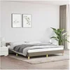 Image de Cadre de lit sans matelas taupe 160x200 cm tissu