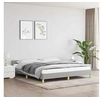 Image de Cadre de lit sans matelas gris clair 180x200 cm tissu