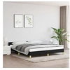 Image de Cadre de lit sans matelas noir 180x200 cm tissu