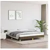 Image de Lit 203 x 183 x 50 cm en tissu sans sommier pour 2 personnes de couleur