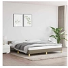 Image de Cadre de lit sans matelas taupe 180x200 cm tissu