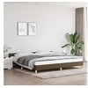 Image de Bedframe zonder matras stof donkerbruin 200x200 cm347442