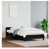 Image de Cadre de lit avec tête de lit sans matelas noir 90x190 cm