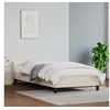 Image de Cadre de lit avec tête de lit sans matelas crème 90x190 cm