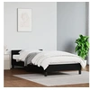 Image de Cadre de lit avec tête de lit sans matelas noir 90x200 cm