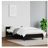Image de Cadre de lit avec tête de lit sans matelas noir 100x200 cm