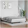 Image de Cadre de lit avec tête de lit sans matelas blanc 140x190 cm