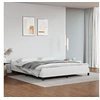 Image de Cadre de lit avec tï¿½te de lit sans matelas blanc 160x200 cm