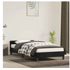 Image de Cadre de lit et tête de lit sans matelas noir 90x190 cm velours