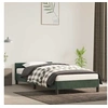 Image de Cadre de lit sans matelas vert foncé 90x190 cm velours