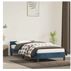 Image de Cadre de lit sans matelas bleu foncé 90x190 cm velours