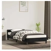 Image de Cadre de lit et tête de lit sans matelas noir 90x200 cm velours