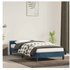 Image de Cadre de lit sans matelas bleu foncé 90x200 cm velours