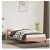 Image de Bedframe met hoofdeinde zonder matras 100x200 cm fluweel roze347560