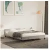 Image de Cadre de lit sans matelas gris clair 140x190 cm velours