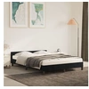Image de Cadre de lit sans matelas noir 140x190 cm velours