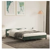 Image de Cadre de lit sans matelas vert foncé 140x190 cm velours