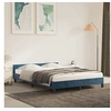 Image de Cadre de lit sans matelas bleu foncé 140x200 cm velours