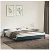 Image de Cadre de lit sans matelas bleu foncé 160x200 cm velours