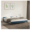 Image de Lit 203 x 183 x 50 cm en velours sans sommier pour 2 personnes de couleur
