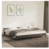 Image de Cadre de lit sans matelas gris foncé 200x200 cm velours