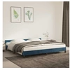 Image de Cadre de lit sans matelas bleu foncé 200x200 cm velours
