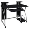 Image de Bureau d'ordinateur Noir 110x52x88,5 cm Bois d'ingénierie